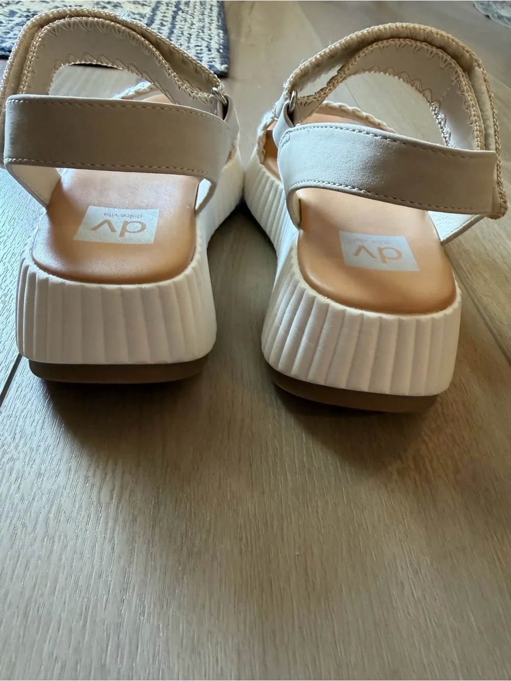 Dolce Vita Cream Braided Platform Sandals
